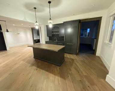 Fred Olivieri Custom Homes Basement Kitchen inspiration black custom millwork