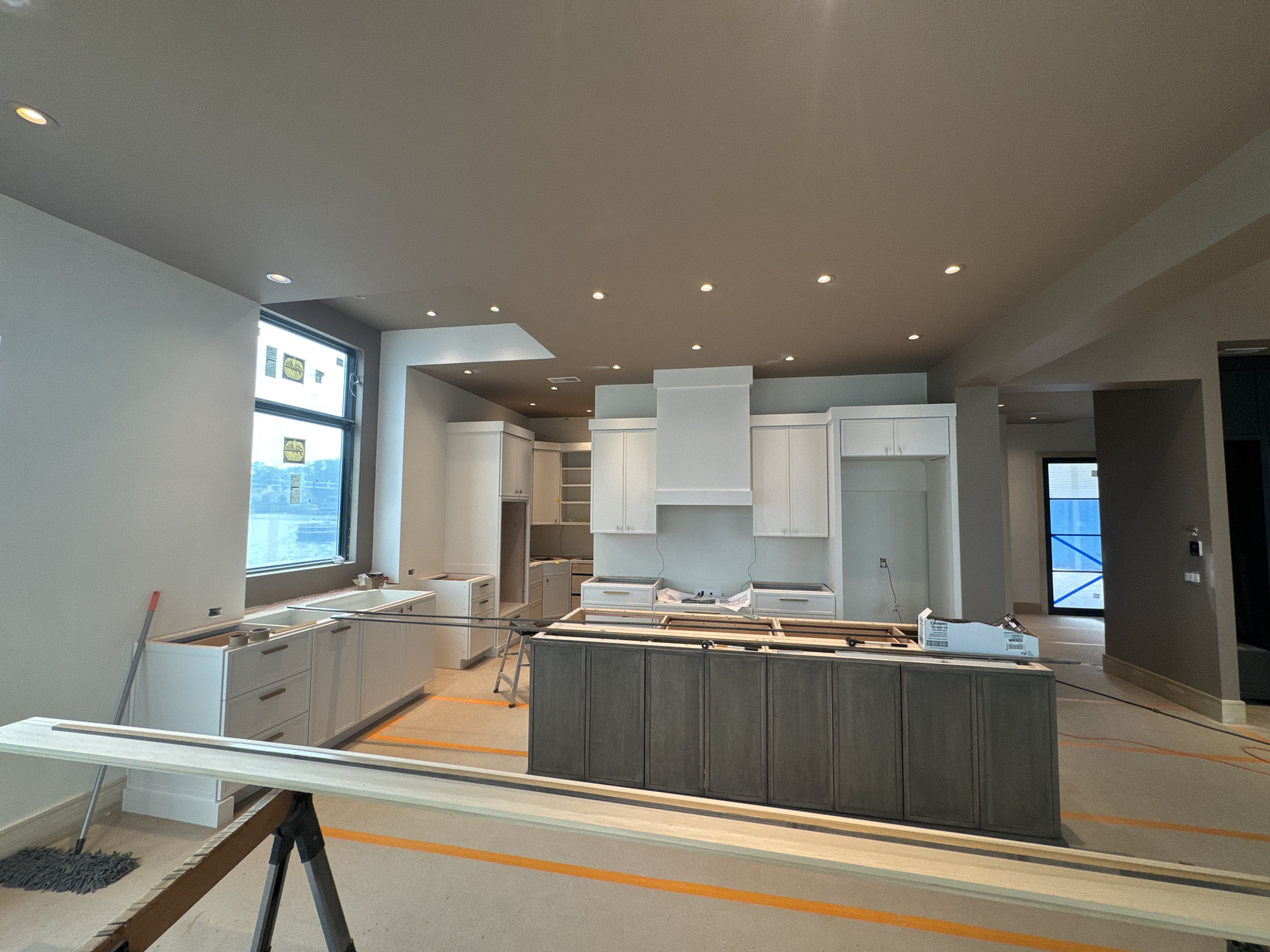 Under Construction Custom Home Kitchen NE Ohio Home Builder Fred Olivieri Construciton